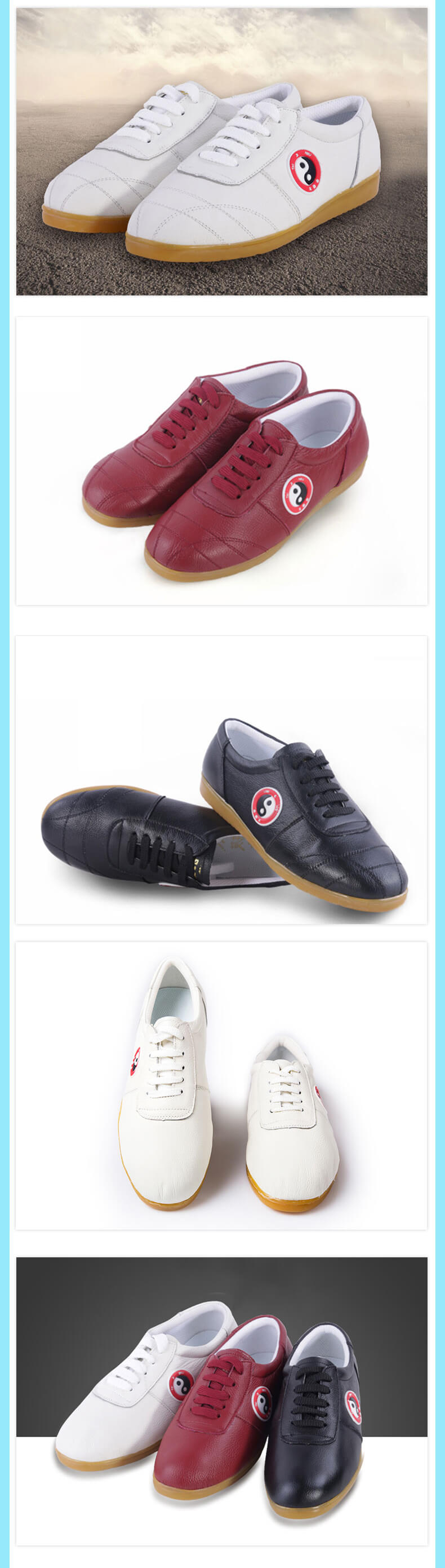 牛革太極靴のカラーバリエーション 牛革太極靴は3色展開